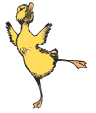 DucklingsDW color recomb w path, dancing duck.tif